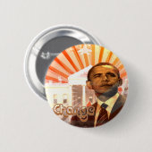 Obama-Veränderung Button (Vorne & Hinten)