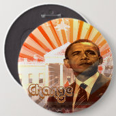 Obama-Veränderung Button (Vorne & Hinten)
