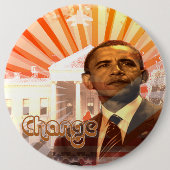 Obama-Veränderung Button (Vorderseite)