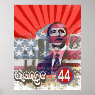 Obama-Veränderung Poster