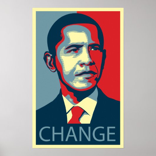 Obama-Veränderung Poster (Vorne)