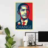 Obama-Veränderung Poster (Heimbüro)