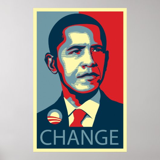 Obama-Veränderung Poster (Vorne)