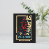 Obama-Veränderung Postkarte (Stehend Vorderseite)