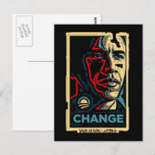 Obama-Veränderung Postkarte (Vorne/Hinten)