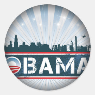 Obama verblassen, um ringsum Aufkleber zu