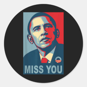 Obama verpasst Ihr politisches Shirt Runder Aufkleber