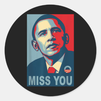 Obama verpasst Ihr politisches Shirt Runder Aufkleber