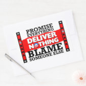 Obama: Versprechen Sie alles, nichts liefern! Rechteckiger Aufkleber (Umschlag)