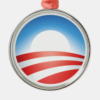 Obama-Verzierung! Silbernes Ornament