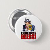 Obama - Vier weitere Biere Button (Vorne & Hinten)