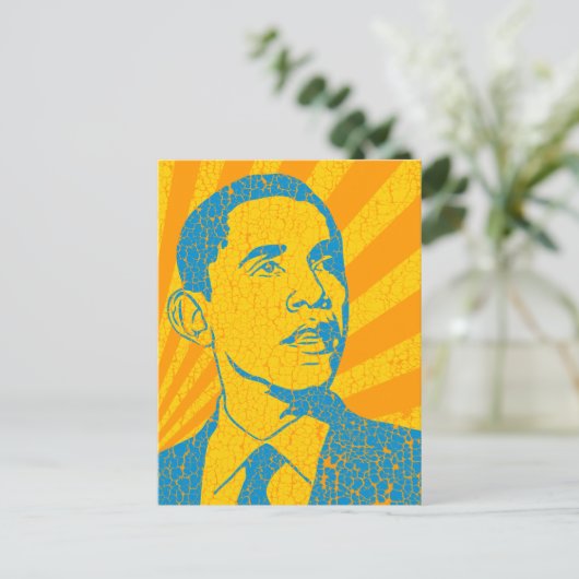 Obama Vintag Postkarte (Stehend Vorderseite)