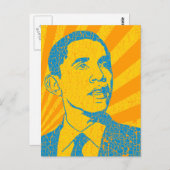 Obama Vintag Postkarte (Vorne/Hinten)