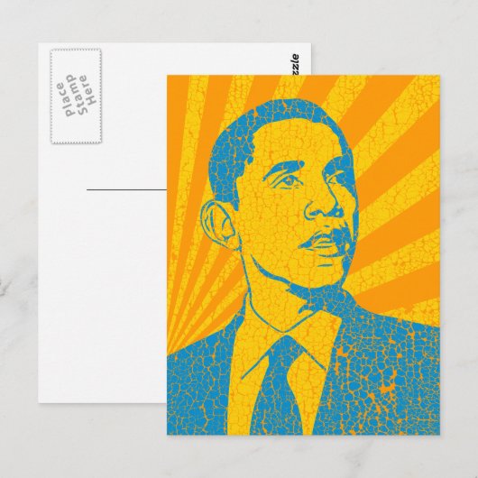 Obama Vintag Postkarte (Vorne/Hinten)