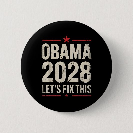 Obama Vintag Präsident 2028 Obama _13 Button (Vorderseite)