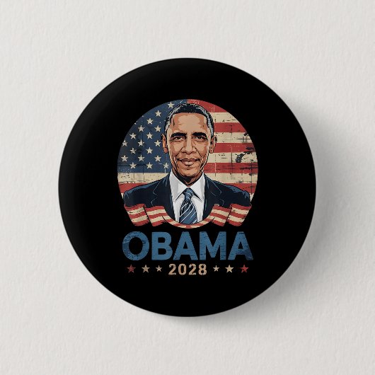 Obama Vintag Präsident 2028 Obama _17 Button (Vorderseite)