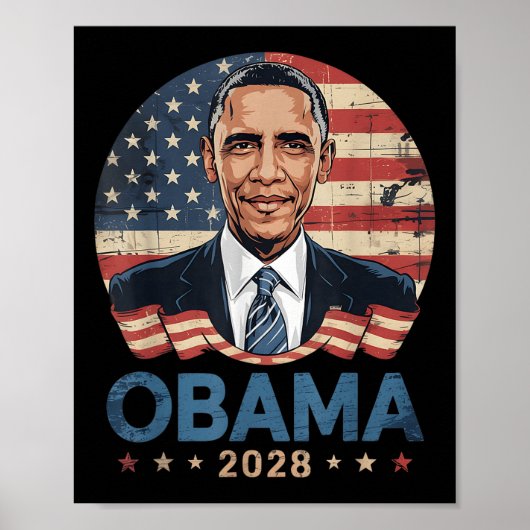 Obama Vintag Präsident 2028 Obama _17 Poster (Vorne)