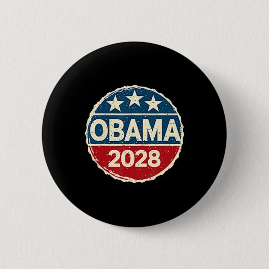 Obama Vintag Präsident 2028 Obama 1 Button (Vorderseite)