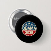 Obama Vintag Präsident 2028 Obama 1 Button (Vorne & Hinten)