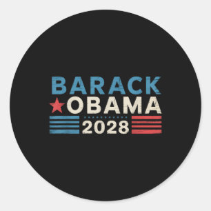 Obama Vintag Präsident 2028 Obama _24 Runder Aufkleber