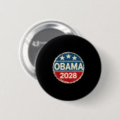 Obama Vintag Präsident 2028 Obama _42 Button (Vorne & Hinten)
