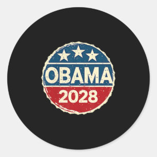 Obama Vintag Präsident 2028 Obama _42 Runder Aufkleber