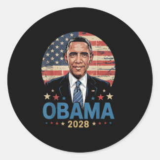 Obama Vintag Präsident 2028 Obama _44 Runder Aufkleber