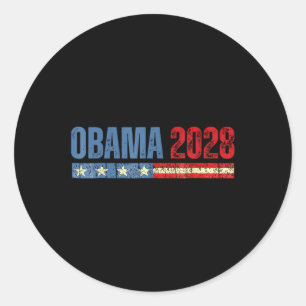 Obama Vintag Präsident 2028 Obama _7 Runder Aufkleber