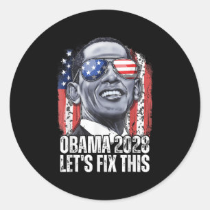 Obama Vintag Präsident 2028 Obama _8 Runder Aufkleber