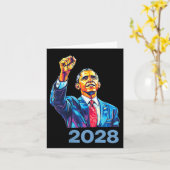 Obama Vintag Präsident 2028 Obama Karte (Gelbe Blume)