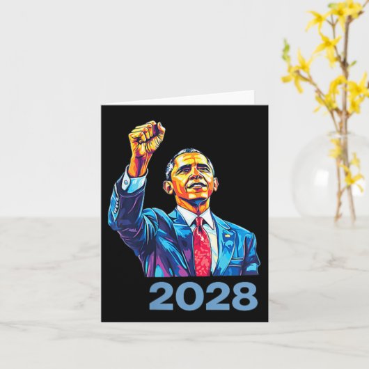 Obama Vintag Präsident 2028 Obama Karte (Gelbe Blume)