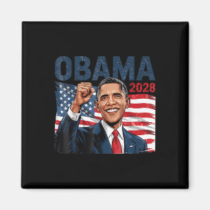 Obama Vintag Präsident 2028 Obama Retro Flag Amer Magnet