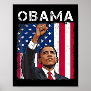 Obama Vintag Präsident 2028 Obama Retro Flag Amer Poster