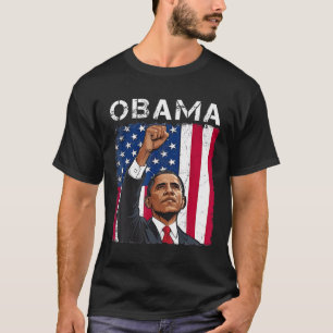 Obama Vintag Präsident 2028 Obama Retro Flag Amer T-Shirt