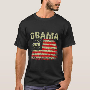 Obama Vintag Präsident 2028 Obama Retro Flag Amer T-Shirt