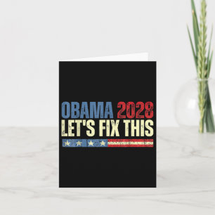 Obama Vintag Retro Patriotic 2028 politische Prote Karte