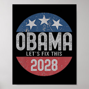 Obama Vintag Retro Patriotic 2028 politische Prote Poster