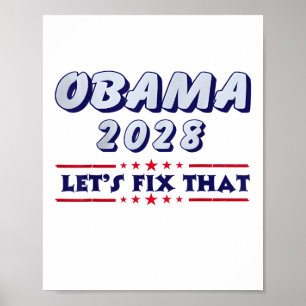 Obama Vintag Retro Patriotic 2028 politische Prote Poster
