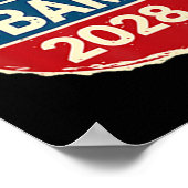 Obama Vintag Retro Patriotic 2028 politische Prote Poster (Ecke)
