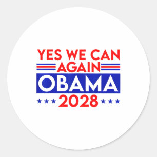 Obama Vintag Retro Patriotic 2028 politische Prote Runder Aufkleber