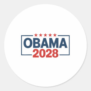 Obama Vintag Retro Patriotic 2028 politische Prote Runder Aufkleber