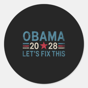 Obama Vintag Retro Patriotic 2028 politische Prote Runder Aufkleber