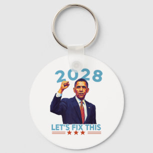 Obama Vintag Retro Patriotic 2028 politische Prote Schlüsselanhänger