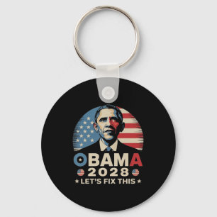 Obama Vintag Retro Patriotic 2028 politische Prote Schlüsselanhänger