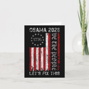 Obama Vintage Flag Retro Patriotic 2028 Politik Karte