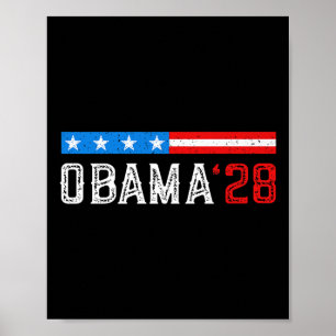 Obama Vintage Flag Retro Patriotic 2028 Politik Poster