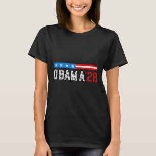 Obama Vintage Flag Retro Patriotic 2028 Politik T-Shirt