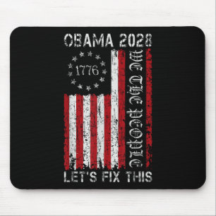 Obama Vintage-Flagge Retro-Patriotisch 2028 Politi Mousepad