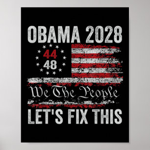 Obama Vintage-Flagge Retro Patriotisch 2028 Politi Poster