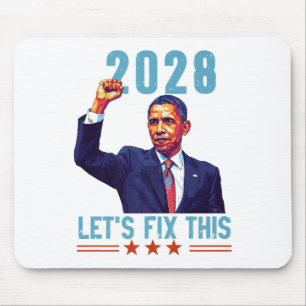 Obama Vintage Patriotische 2028 Politische Protest Mousepad